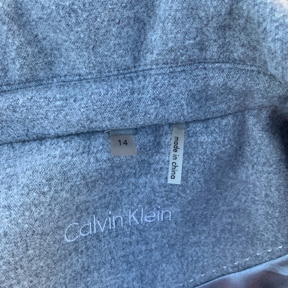 Calvin Klein 3 button coat light grey single breasted large 14 - Picture 3 of 16